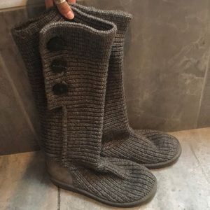 Crochet Fold-Over Tall Ugg Boots